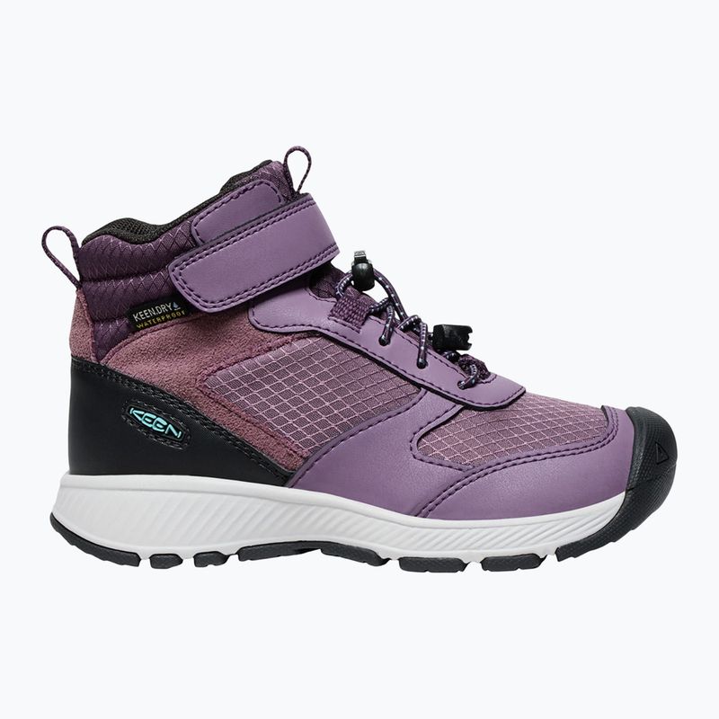 Dětské turistické boty KEEN Skua Mid WP black plum/plum perfect 9