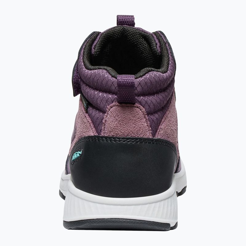 Dětské turistické boty KEEN Skua Mid WP black plum/plum perfect 11