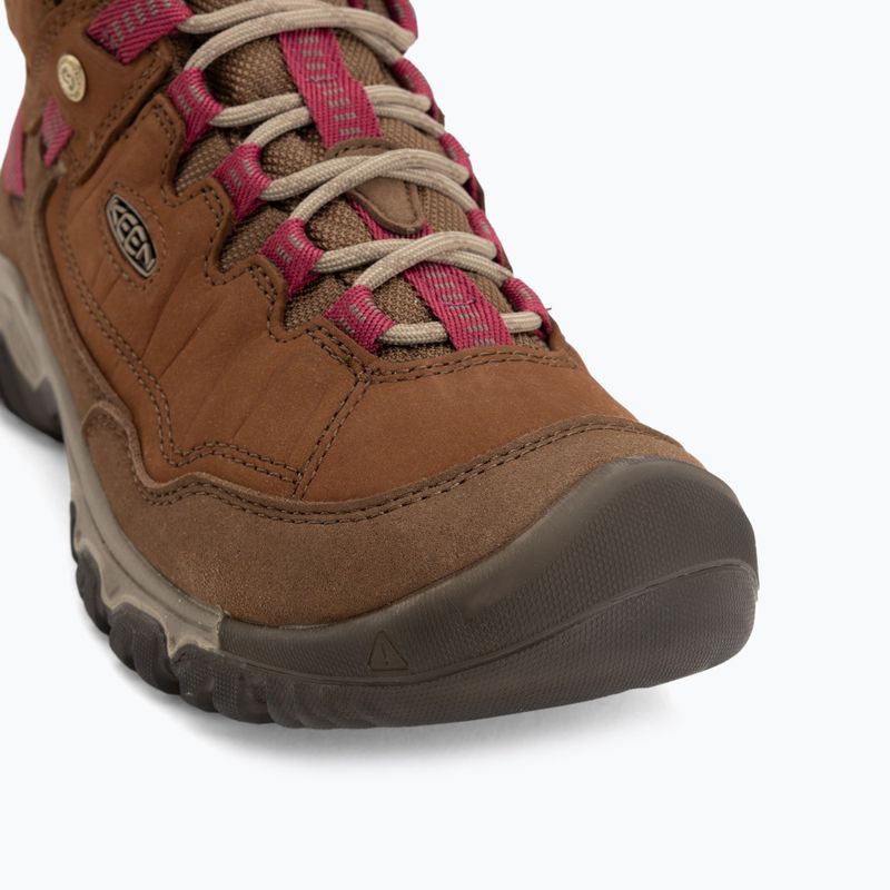 Dámské trekové boty KEEN Targhee IV Mid Wp bison/beaujolais 7