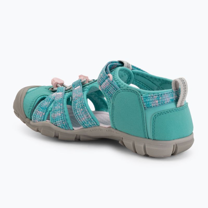 Juniorské sandály KEEN Seacamp II CNX bright aqua/giggle pink 3