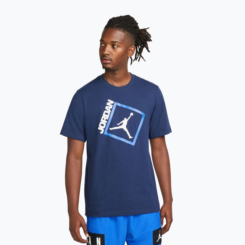 Pánské tričko na lezení Jordan Jumpman Box midnight navy/white