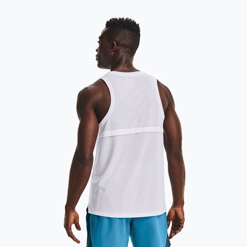 Pánské běžecké tílko Under Armour Streaker Singlet bílé 1361468-100 3