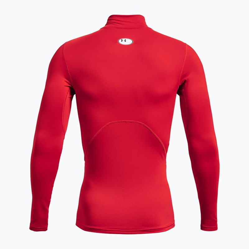 Pánské tréninkové tričko Longsleeve Under Armour Comp Mock UA Armour red/white 2