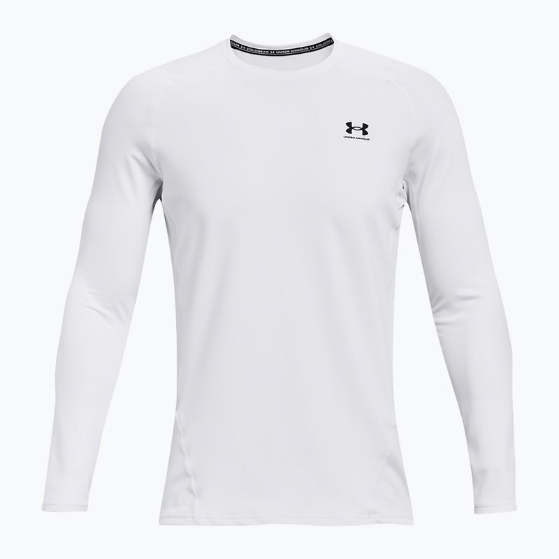Pánské tréninkové tričko Longsleeve Under Armour CG Armour Fitted Crew white/black