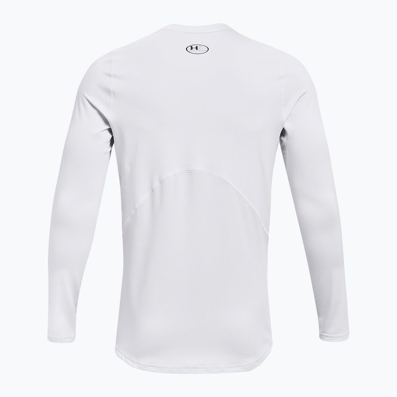Pánské tréninkové tričko Longsleeve Under Armour CG Armour Fitted Crew white/black 2