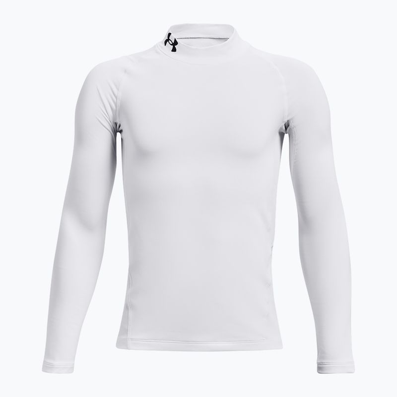 Dětské tréninkové tričko s dlouhým rukávem Under Armour Cg Armour Mock white/black
