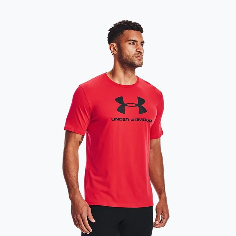 Under Armour UA Sportstyle Logo SS pánské tréninkové tričko červená 1329590 3