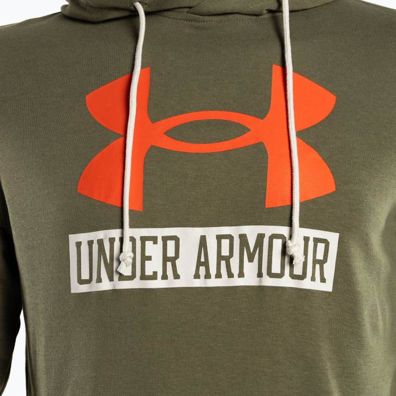 Pánská sportovní mikina Under Armour Rival Terry logo zelená 1370390-361 3