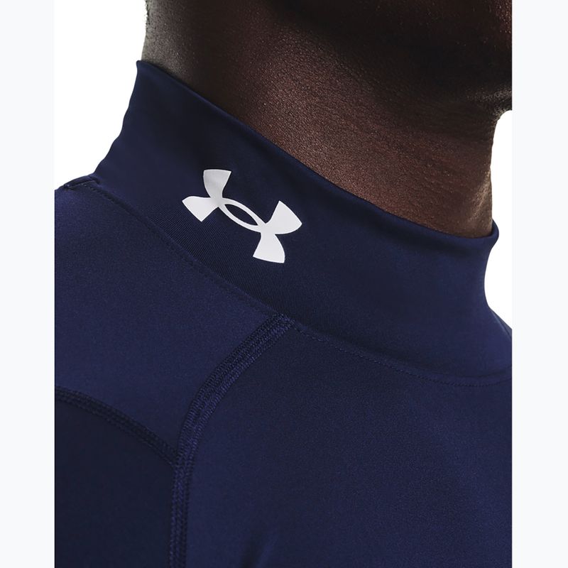 Pánské  tričko longsleeve  Under Armour Heat Gear Armour Comp Mock midnight navy/white 4