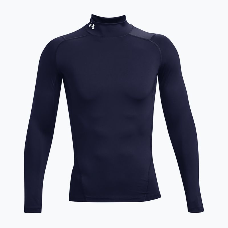 Pánské  tričko longsleeve  Under Armour Heat Gear Armour Comp Mock midnight navy/white 5