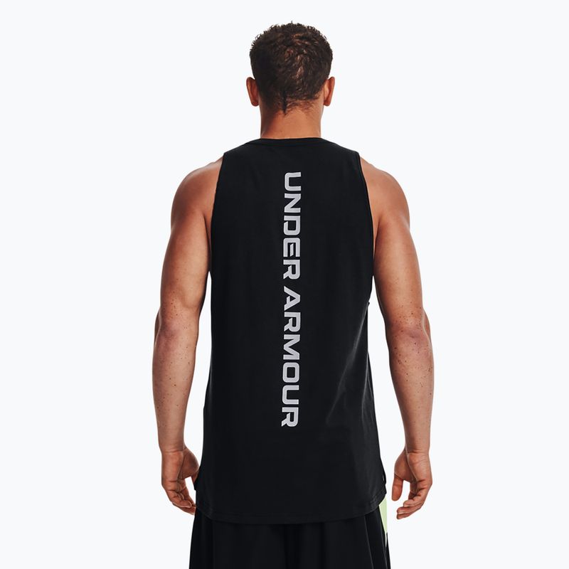 Pánský basketbalový míč Under Armour Baseline Cotton Tank 003 černá 1361901-003 3