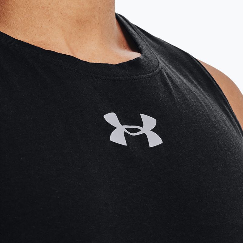 Pánský basketbalový míč Under Armour Baseline Cotton Tank 003 černá 1361901-003 4