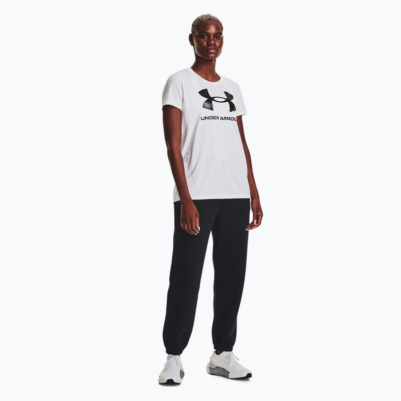 Dámské sportovní kalhoty  Under Armour Essential Fleece Joggers black/white 2