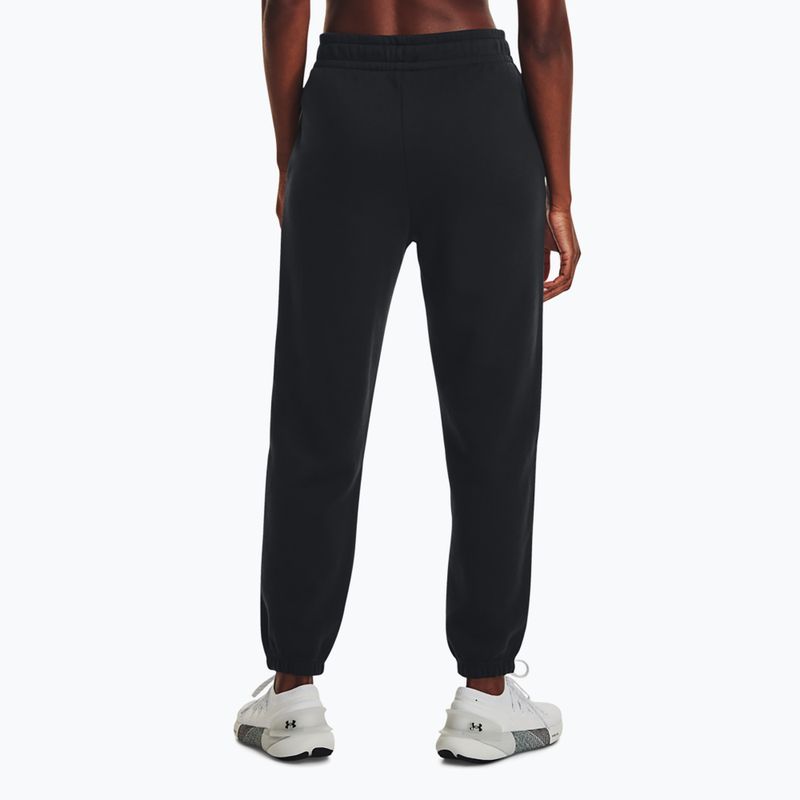 Dámské sportovní kalhoty  Under Armour Essential Fleece Joggers black/white 3