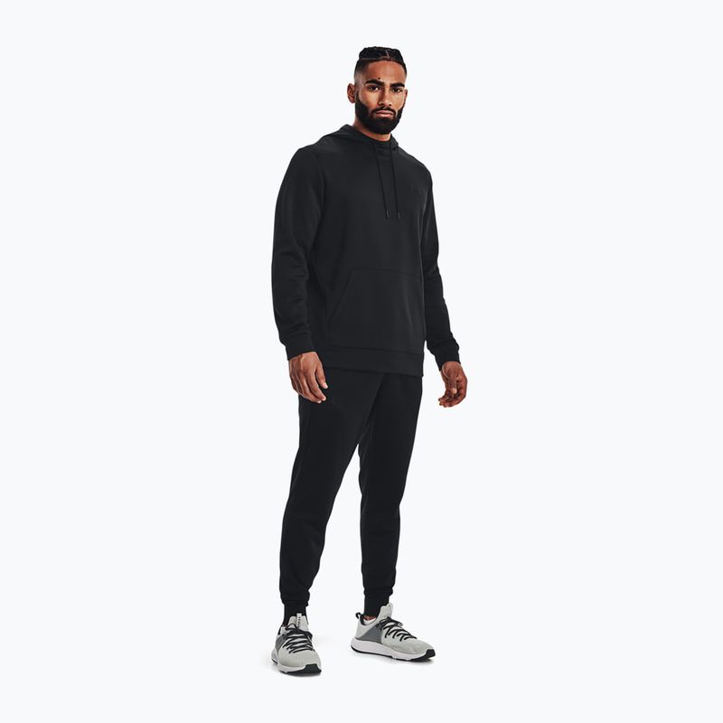 Under Armour Armour Fleece Hoodie pánská tréninková mikina černá 1373353-001 2
