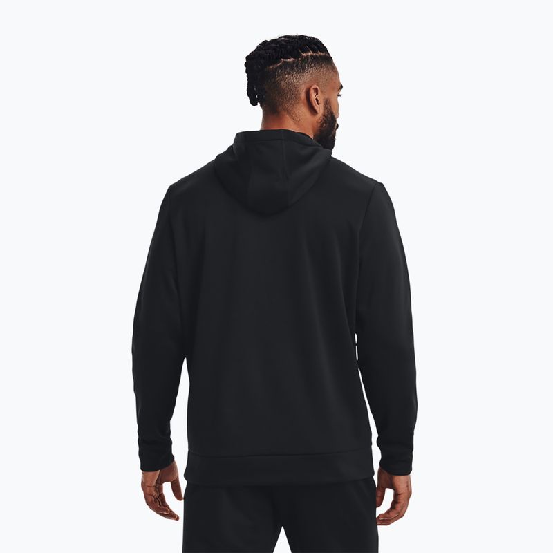 Under Armour Armour Fleece Hoodie pánská tréninková mikina černá 1373353-001 3