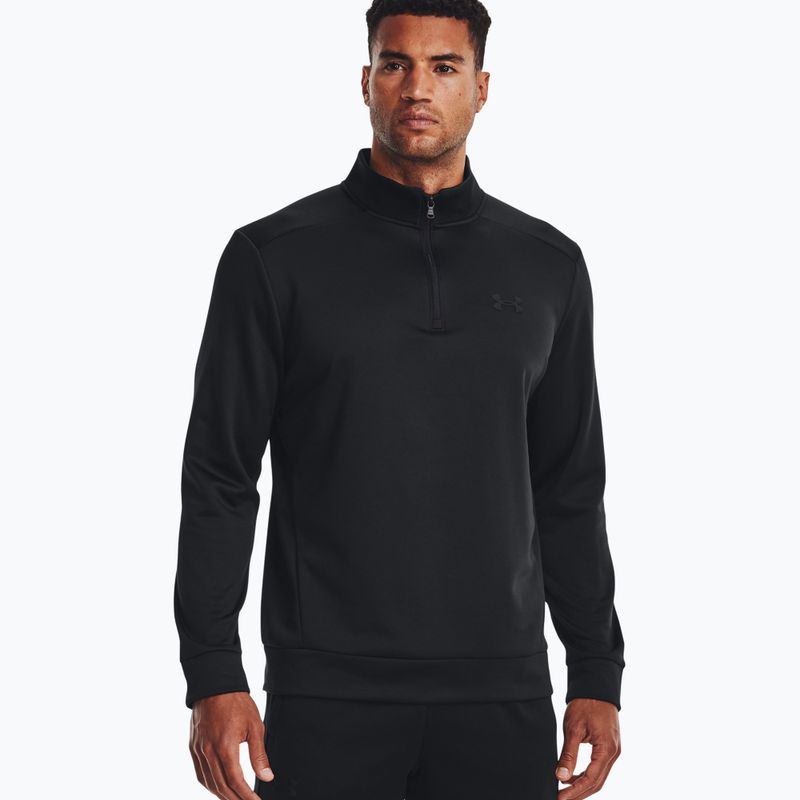 Under Armour Armour Fleece 1/4 Zip pánská tréninková mikina černá 1373358-001