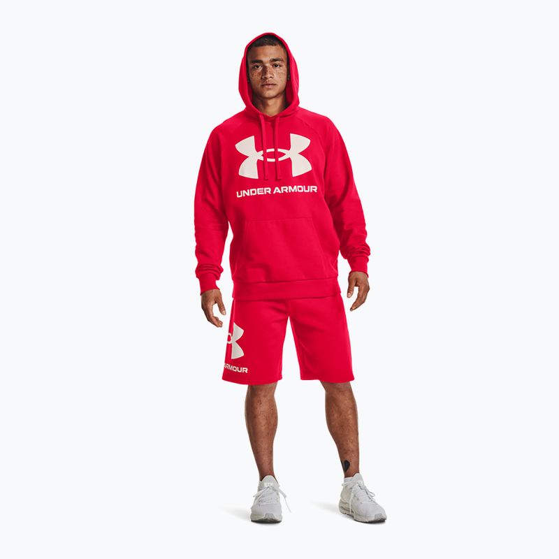 Pánská mikina Under Armour Rival Fleece Big Logo Hd s kapucí červená 1357093 2