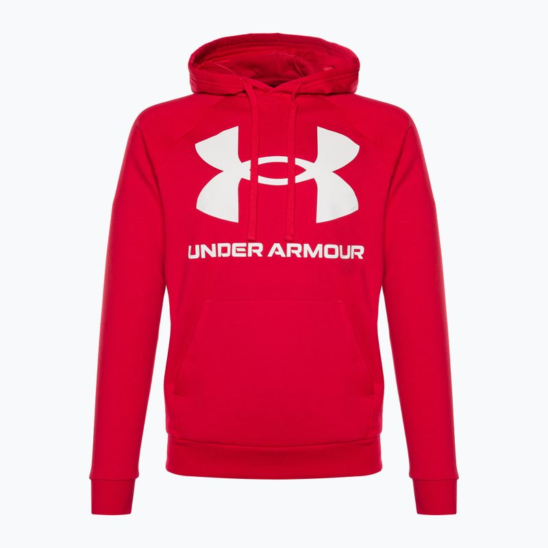 Pánská mikina Under Armour Rival Fleece Big Logo Hd s kapucí červená 1357093 5