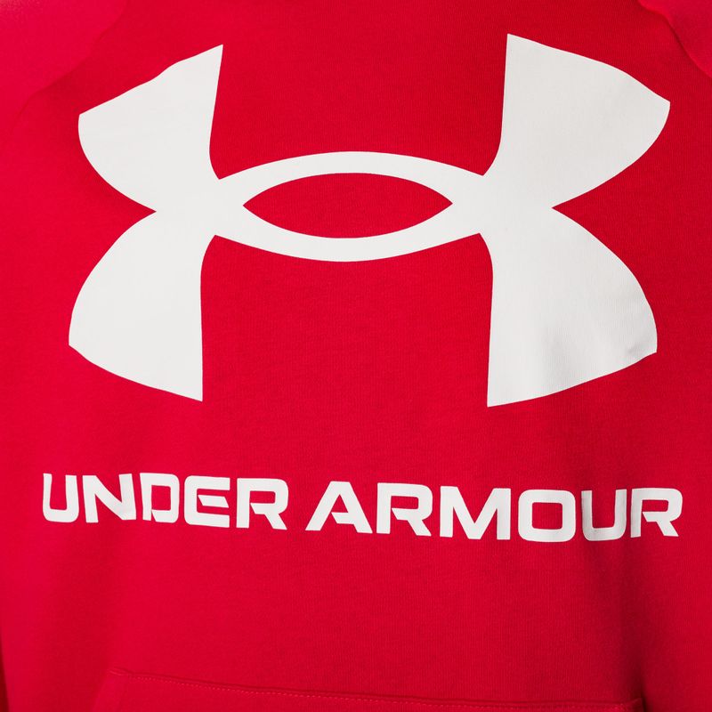 Pánská mikina Under Armour Rival Fleece Big Logo Hd s kapucí červená 1357093 7