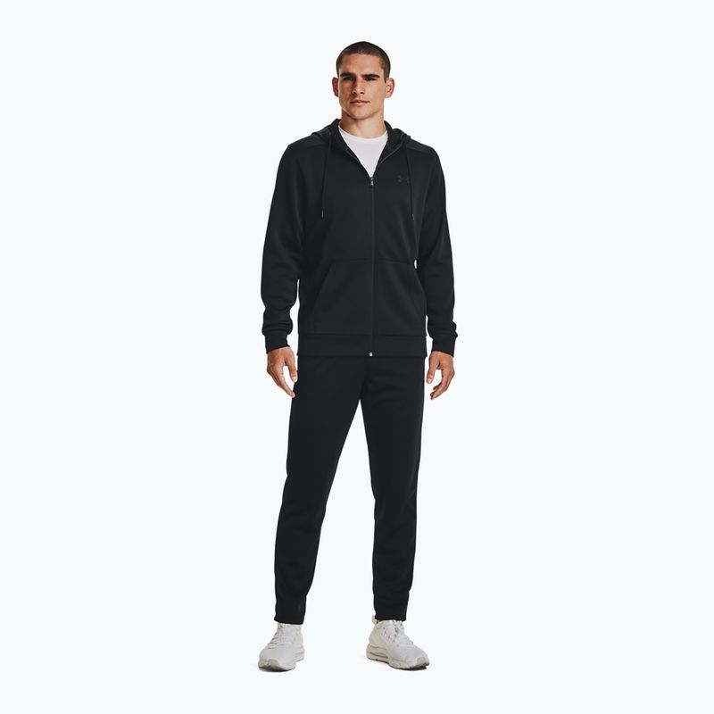 Pánská mikina Under Armour Fleece FZ Hoodie black/black 2