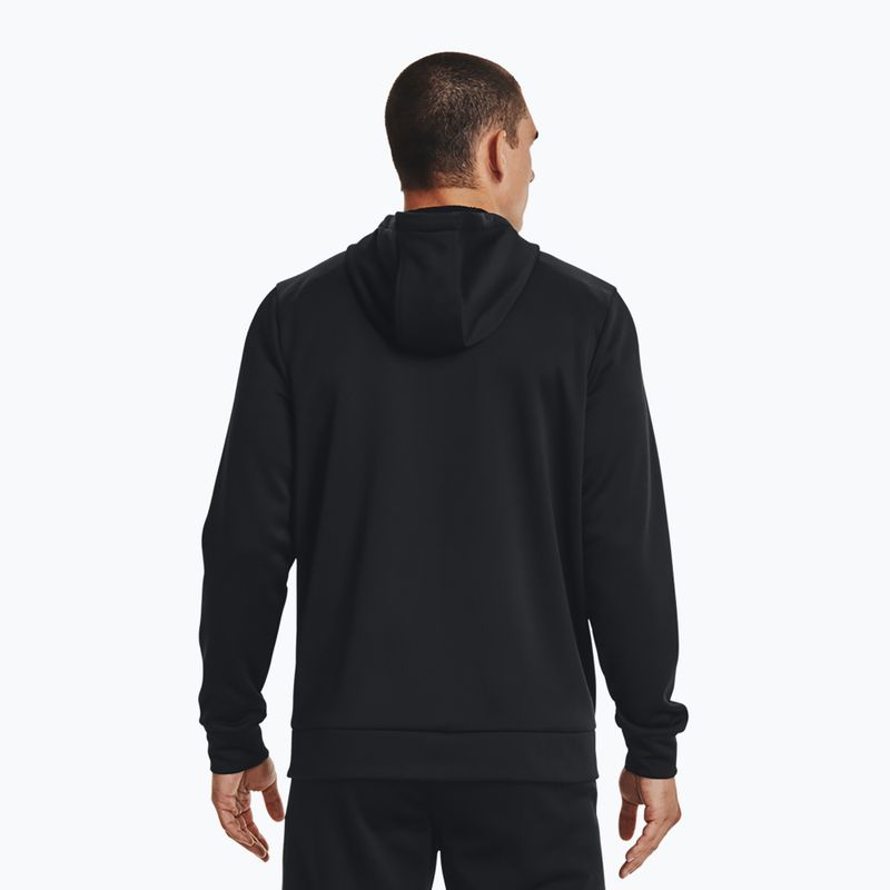 Pánská mikina Under Armour Fleece FZ Hoodie black/black 3