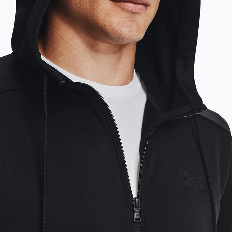 Pánská mikina Under Armour Fleece FZ Hoodie black/black 4