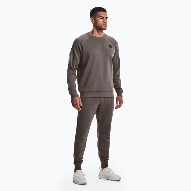 Pánská mikina Under Armour Rival Fleece Crew brown 2