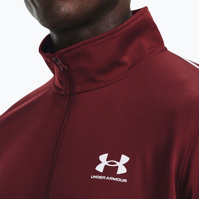 Pánská tréninková mikina Under Armour Pique Track černá a bordó 1366202 4
