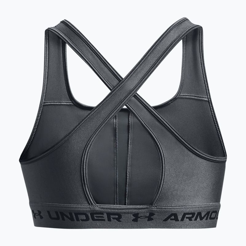 Fitness podprsenka Under Armour Crossback Mid pitch gray/black 6