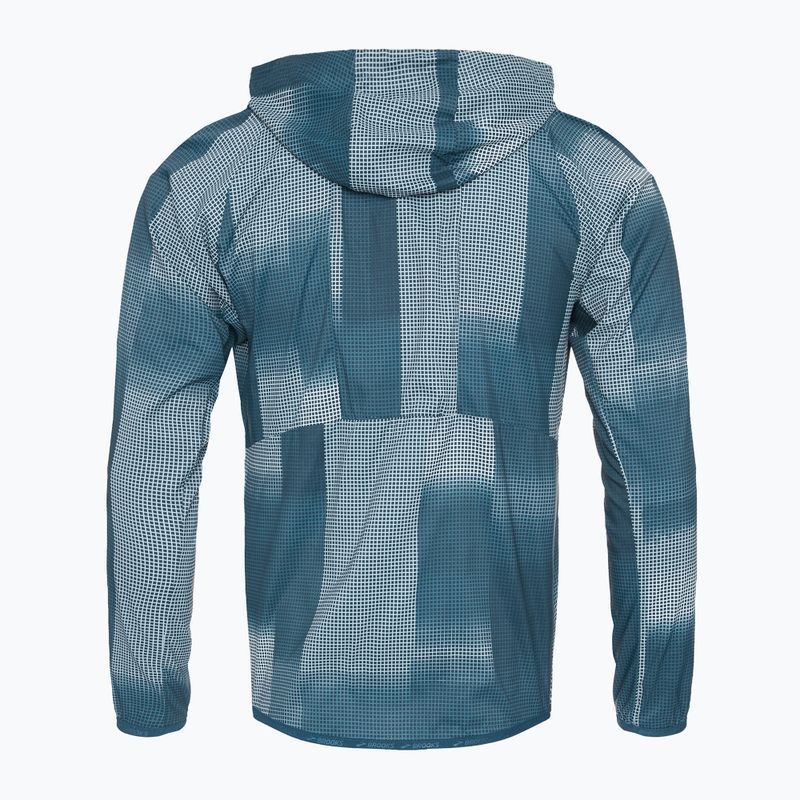 Pánská běžecká bunda Brooks Canopy indigo rush/altitude print 2