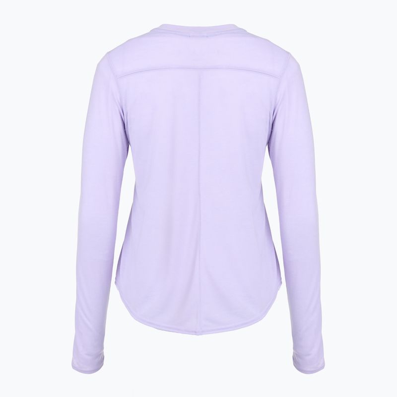 Dámské běžecké tričko Brooks Distance Graphic LS heather violet dash/stripe 2