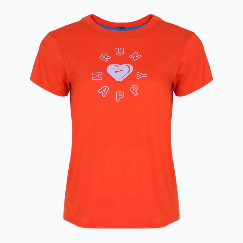 Dámské běžecké tričko Brooks Distance Graphic jamberry/love run