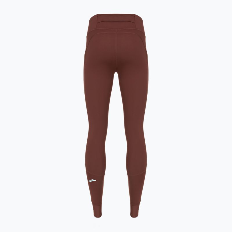 Dámské běžecké legíny Brooks Momentum Thermal Tight raisin 2