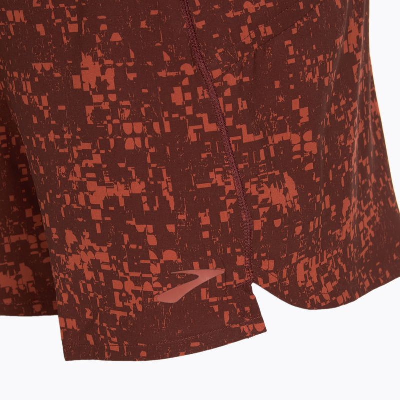 Dámské běžecké šortky Brooks Chaser 5" s potiskem raisin glitch 3