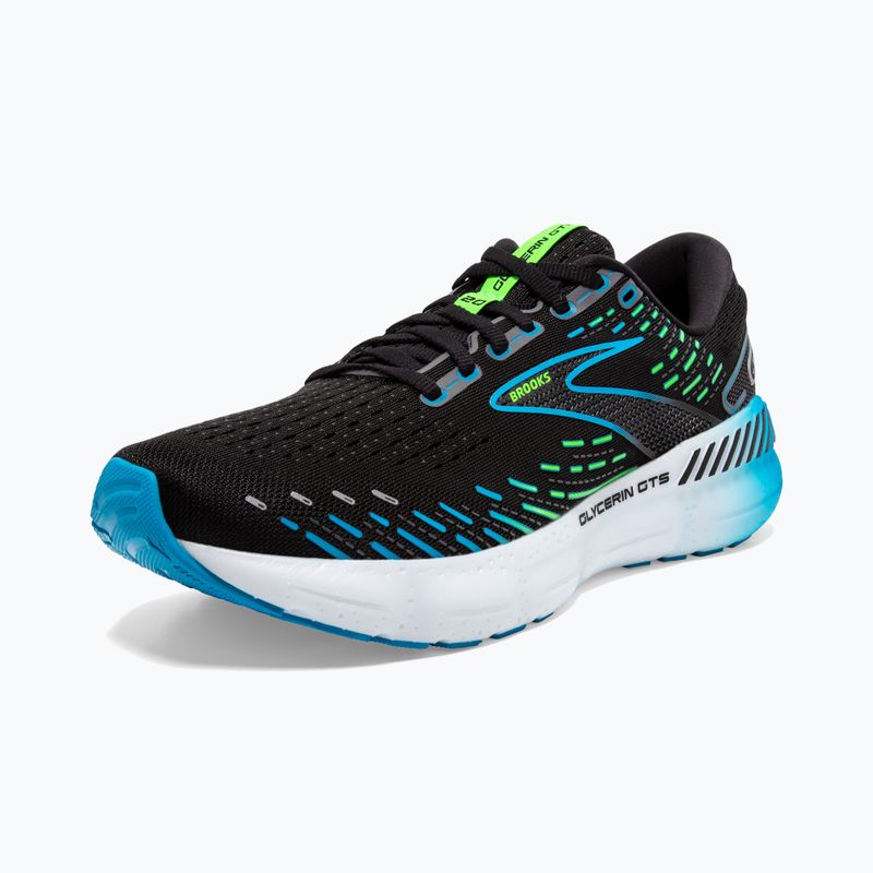 Brooks Glycerin GTS 20 pánské běžecké boty black/hawaiian ocean/green 17