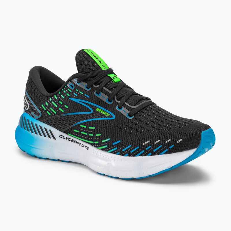 Brooks Glycerin GTS 20 pánské běžecké boty black/hawaiian ocean/green