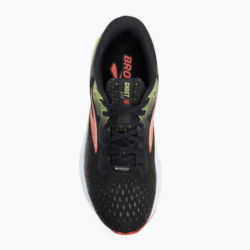 Pánské běžecké boty Brooks Ghost 16 GTX black/mandarin red/green 5