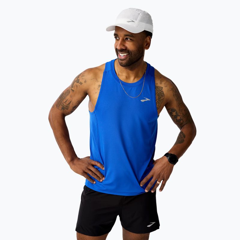 Pánské běžecké tílko Brooks Atmosphere Singlet 3.0 neo blue 4