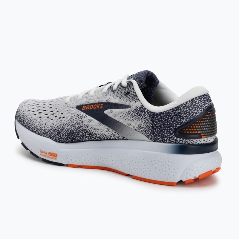 Pánské běžecké boty Brooks Ghost 16 white/peacoat/orange 3
