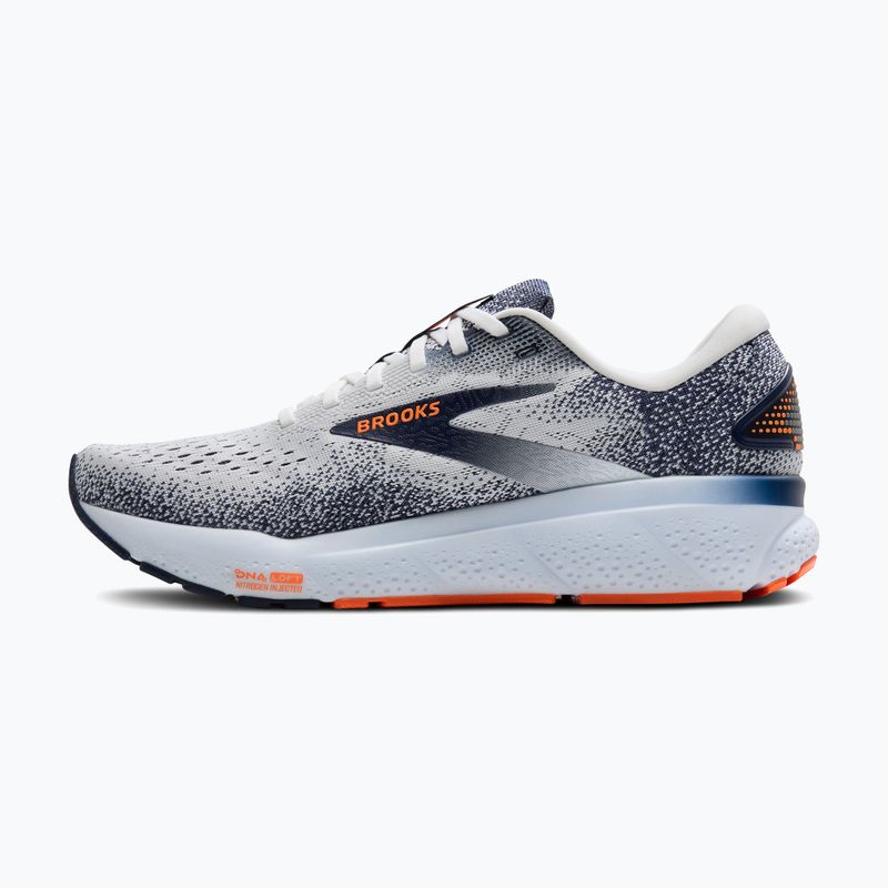 Pánské běžecké boty Brooks Ghost 16 white/peacoat/orange 10
