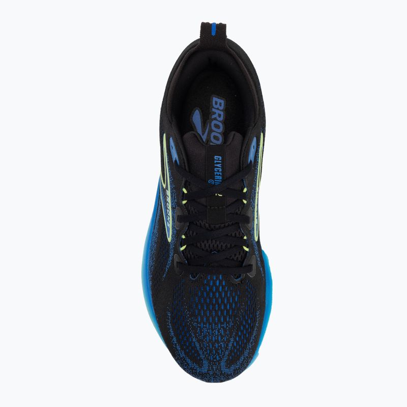 Pánské běžecké boty Brooks Glycerin 22 wide fit black/cobalt/neo yellow 5