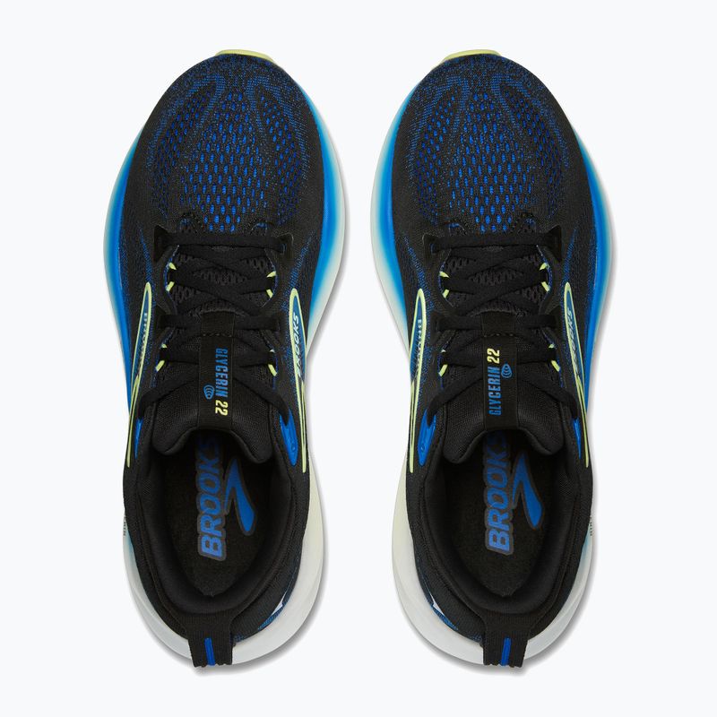 Pánské běžecké boty Brooks Glycerin 22 wide fit black/cobalt/neo yellow 12