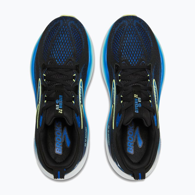 Pánské běžecké boty Brooks Glycerin GTS 22 black/cobalt/neo yellow 10