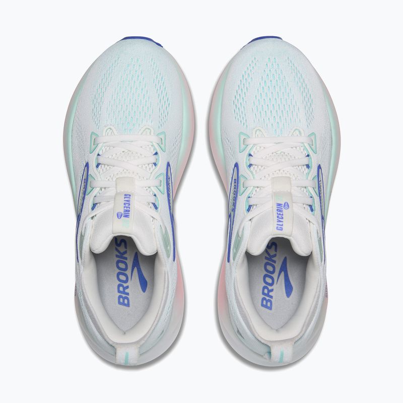 Dámské běžecké boty Brooks Glycerin 22 wide fit white/limpet shell/amparo blue 11
