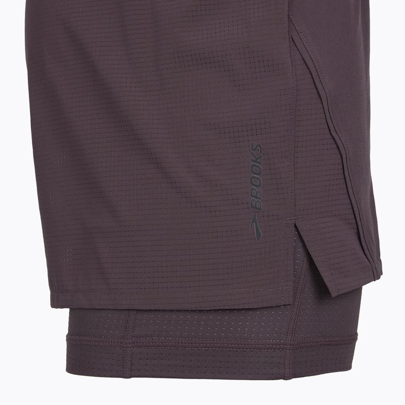Pánské běžecké šortky Brooks High Point 5" 2IN1 2.0 dark russet 3