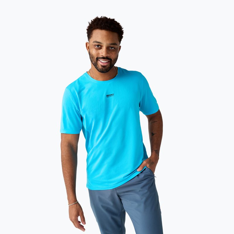 Pánské běžecké tričko Brooks Highpoint 2.0 blazing blue/atomic blue