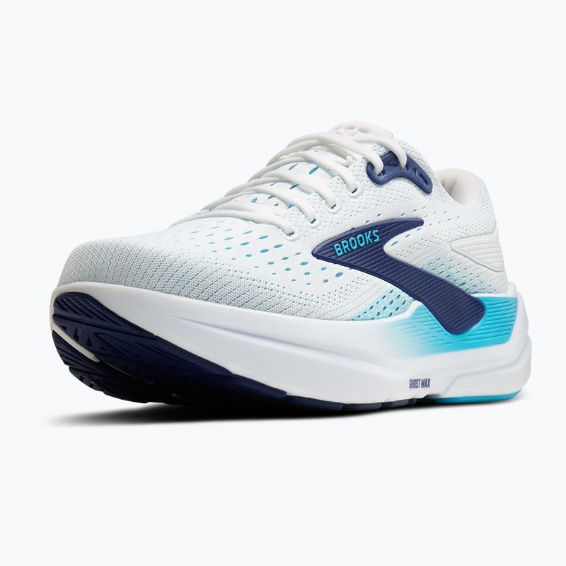 Pánské běžecké boty Brooks Ghost Max 3 bright white/beacon blue/teal 4