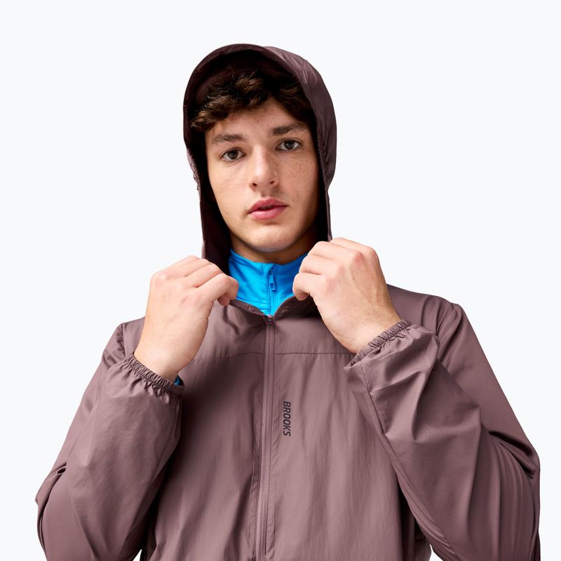 Pánská běžecká bunda Brooks Canopy Packable Jacket brown 3