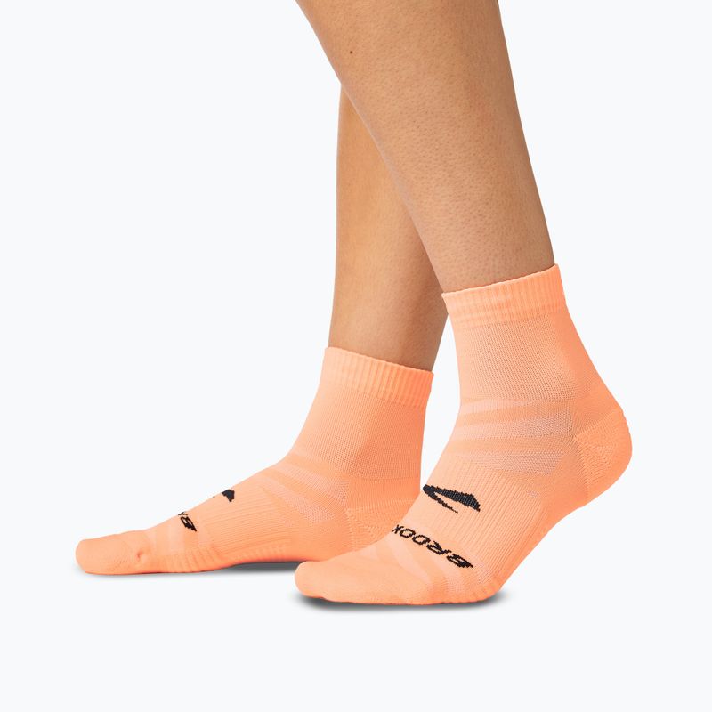 Běžecké ponožky Brooks Ghost Lite Quarter 2-Pack orange 3